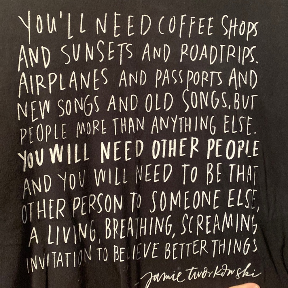 TO WRITE LOVE ON HER ARMS TWLOHA t-shirt and tank bundle. SUICIDE PREVENTION